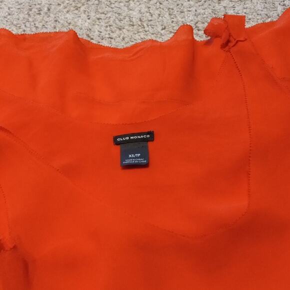 CLUB MONACO 100% silk shell 2 layer top, XS - Picture 4 of 6